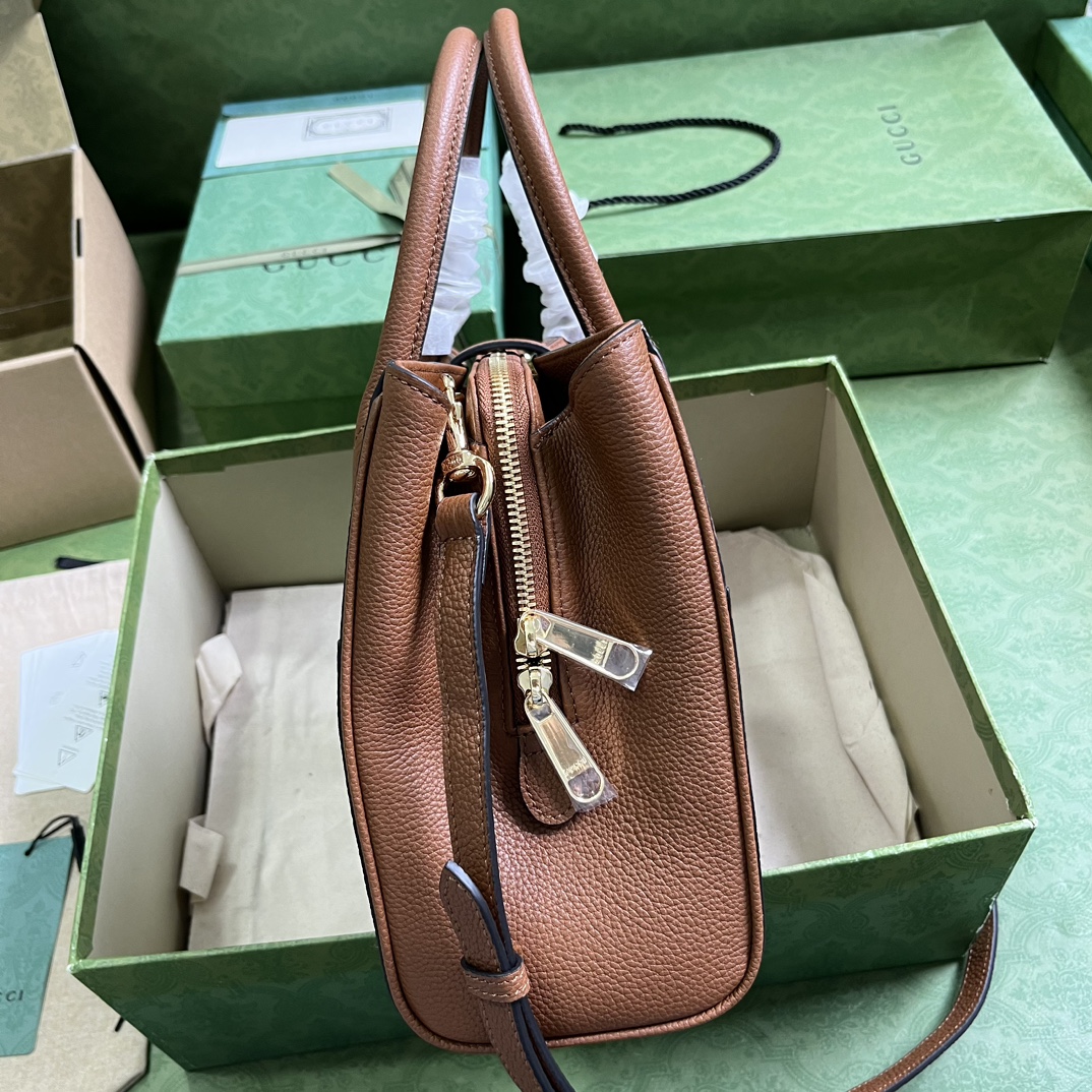 Bagsaaa Gvc*1 Jackie 1961 small natural grain brown tote - 30x 23x 12cm