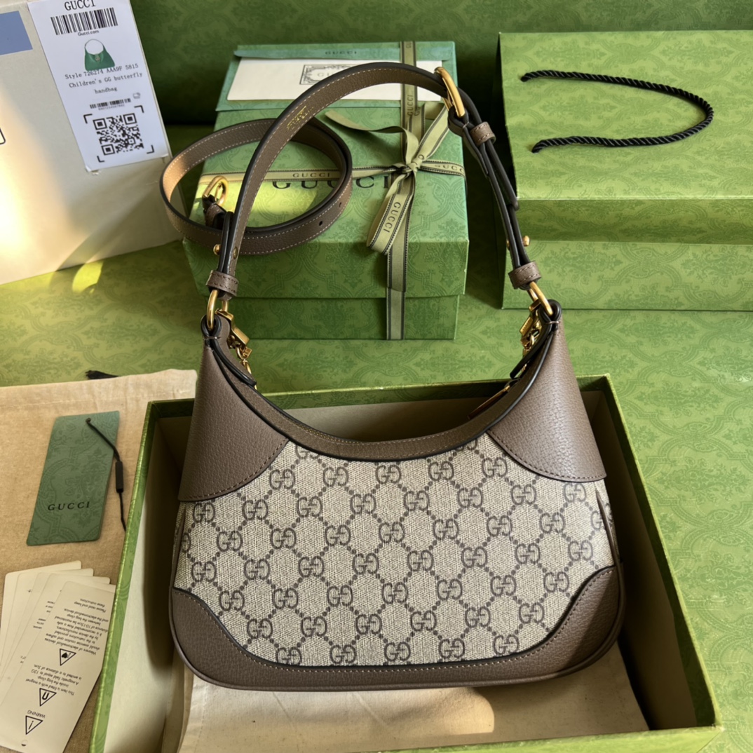 Bagsaaa Gvc*1 Aphrodite small shoulderbeige GG bag - 25x 19x 7cm