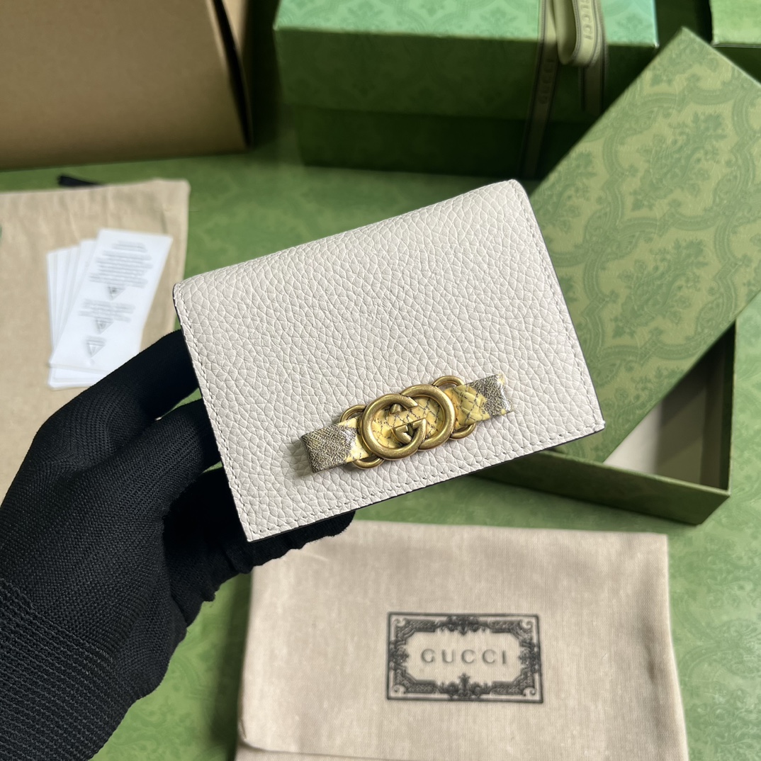 Bagsaaa Gvc*1 Wallet with Interlocking G python bow -W11cm x H17.5cm
