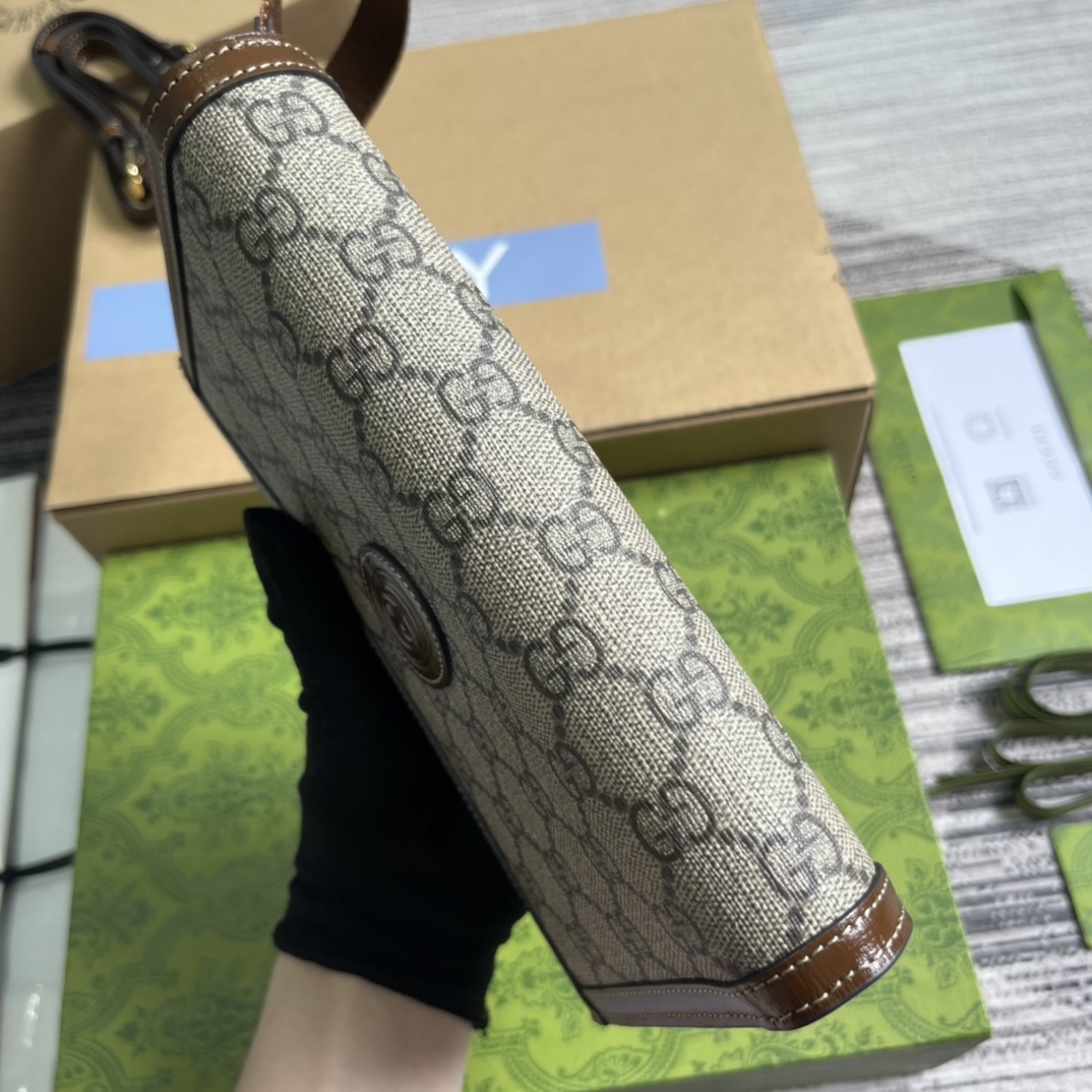 Bagsaaa GG top handle beige wallet - 20x 14x 4cm