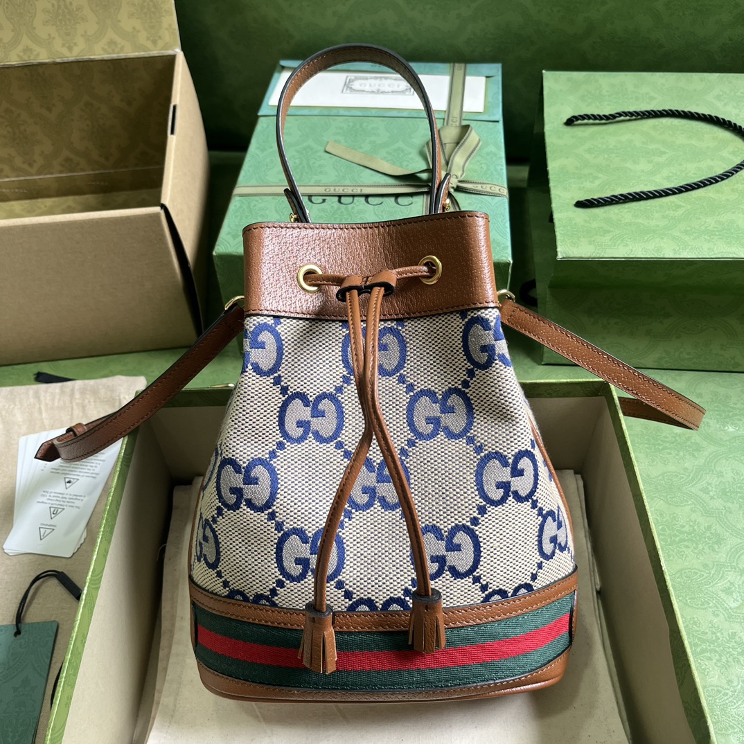 Bagsaaa Gvc*1 Ophidia GG small bucket bag - 20.5x 26x 11cm