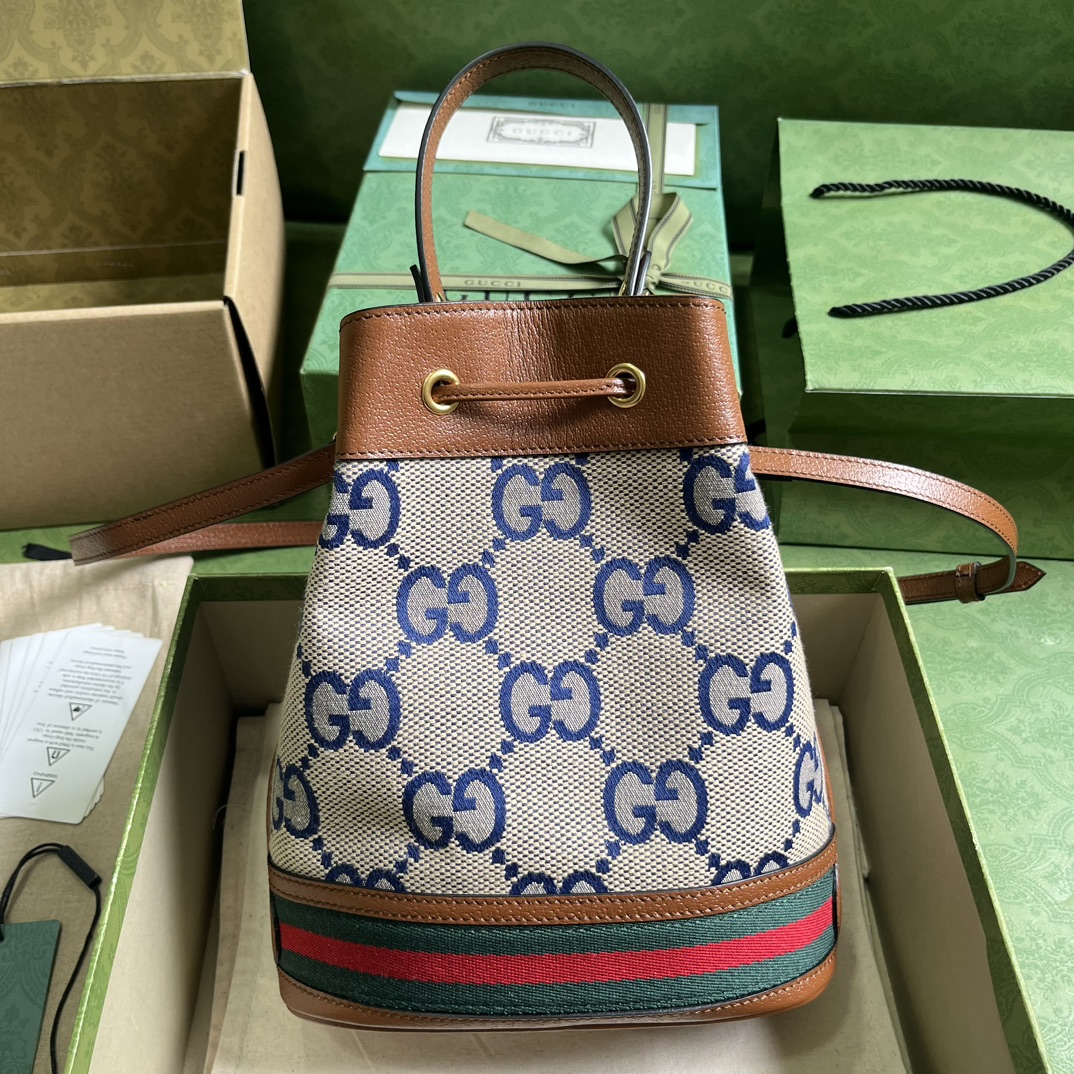 Bagsaaa Gvc*1 Ophidia GG small bucket bag - 20.5x 26x 11cm