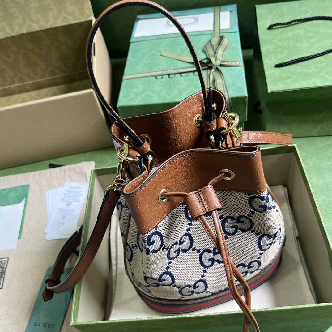 Bagsaaa Gvc*1 Ophidia GG small bucket bag - 20.5x 26x 11cm
