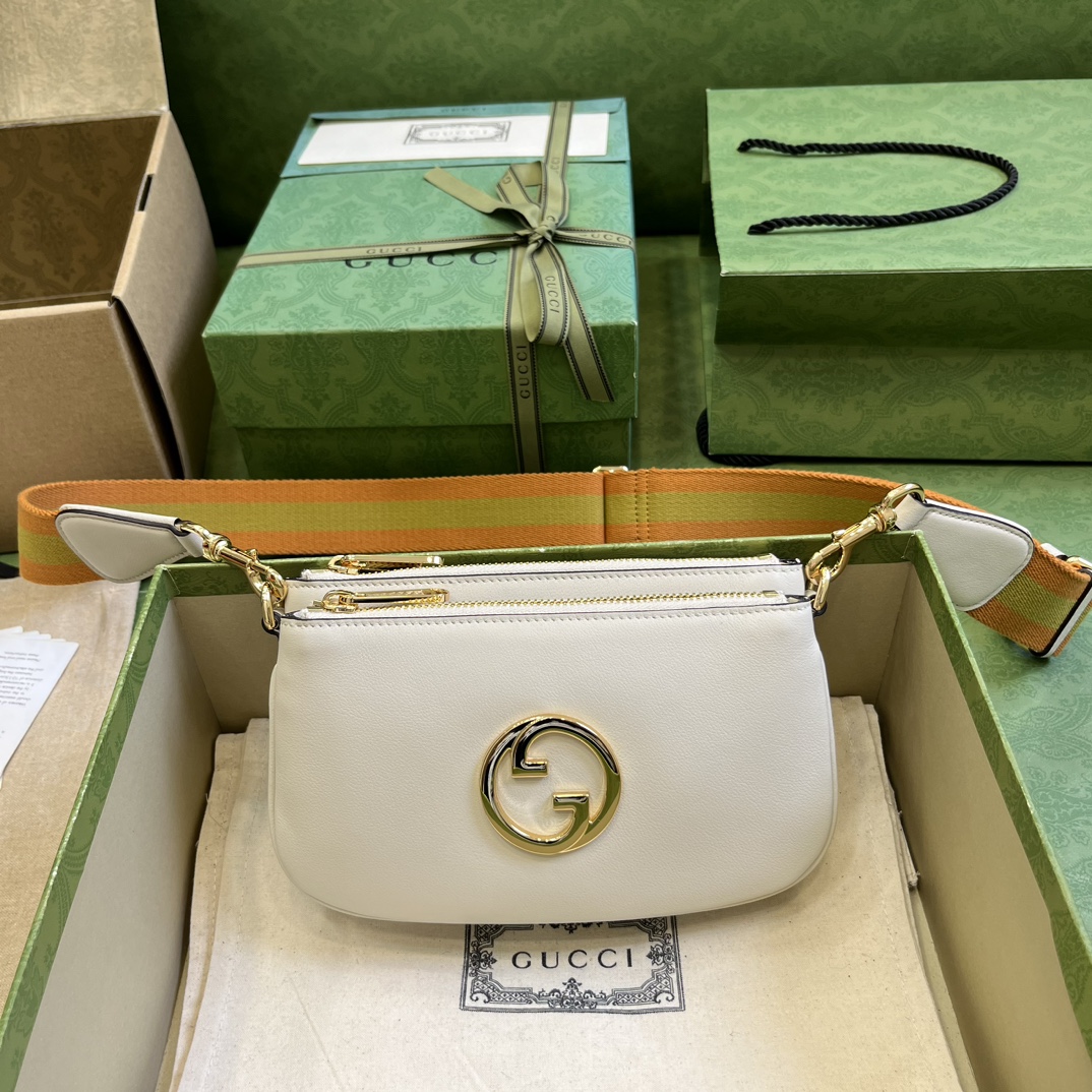 Bagsaaa Gvc*1 Blondie GG mini white bag - 20x 13x 2.5cm