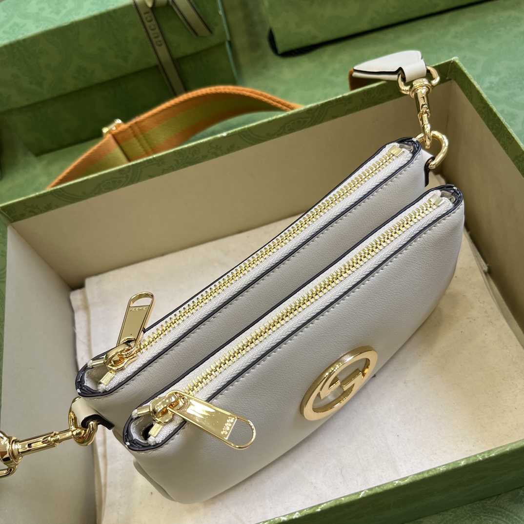 Bagsaaa Gvc*1 Blondie GG mini white bag - 20x 13x 2.5cm
