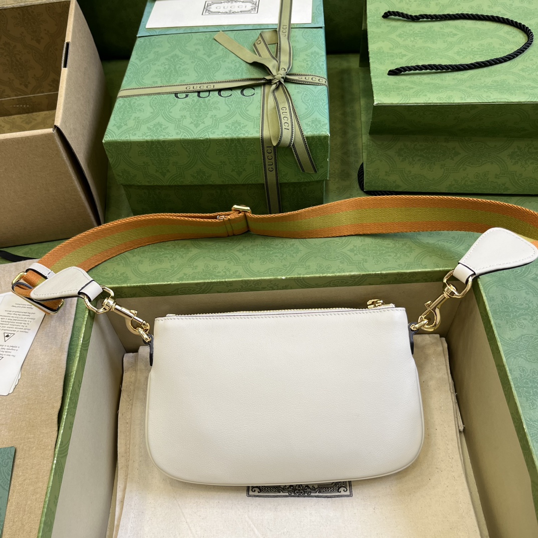 Bagsaaa Gvc*1 Blondie GG mini white bag - 20x 13x 2.5cm