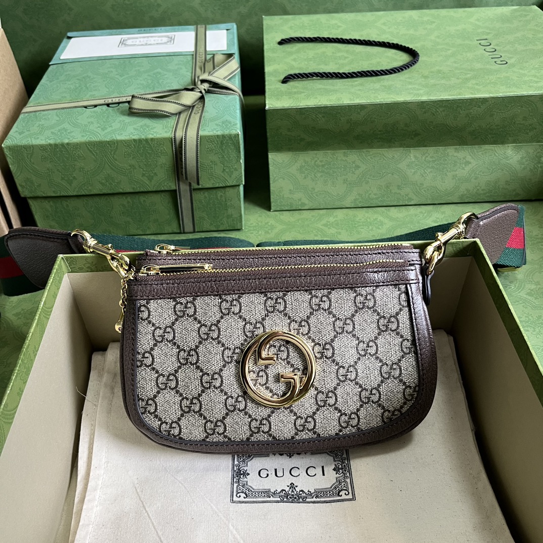 Bagsaaa Gvc*1 Blondie GG mini beige bag - 20x 13x 2.5cm
