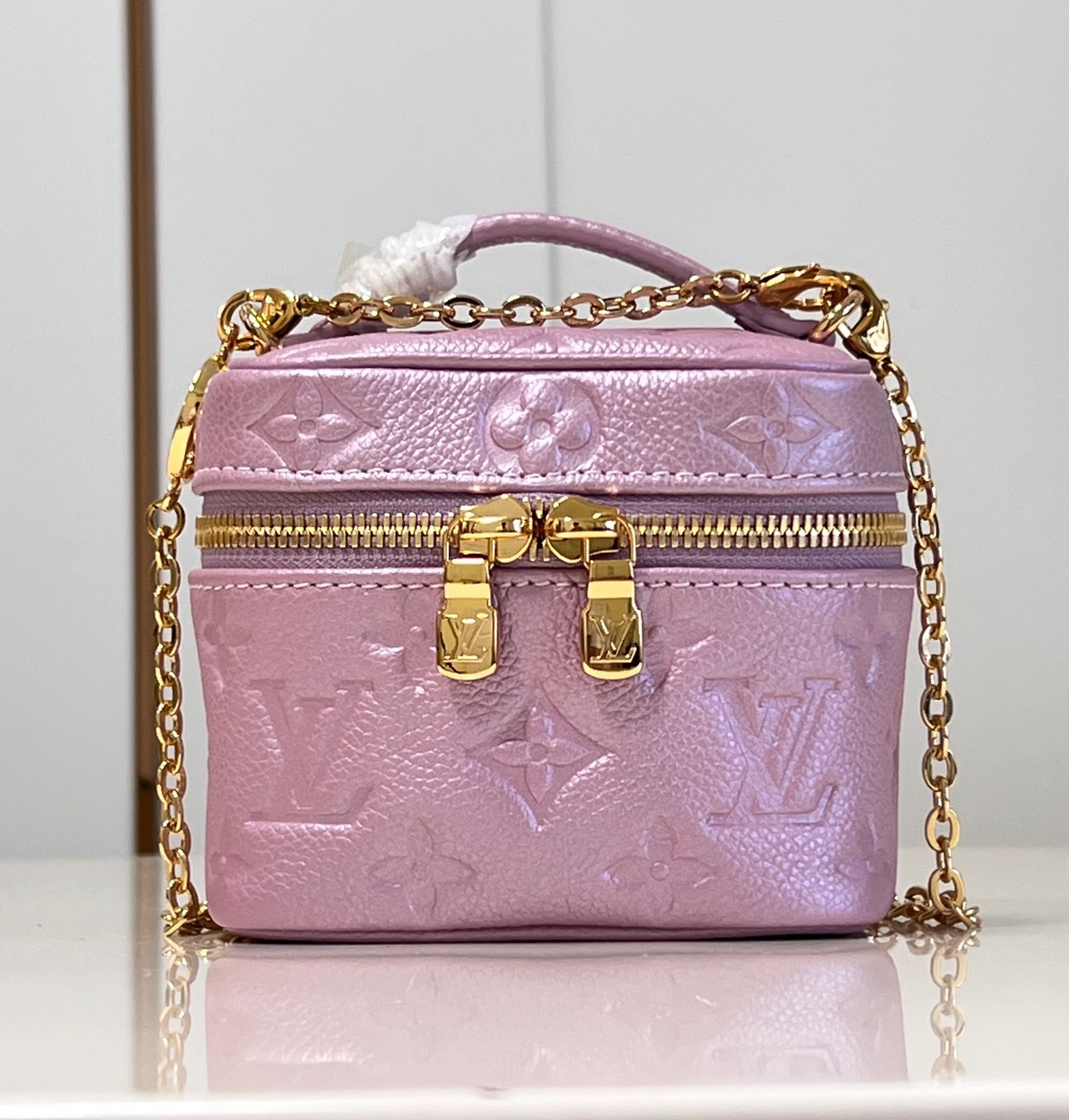 Bagsaaa L0vis Vvtt0n Micro Vanity Purple Pearly Lilac Bag - 11 x 10 x 8 cm