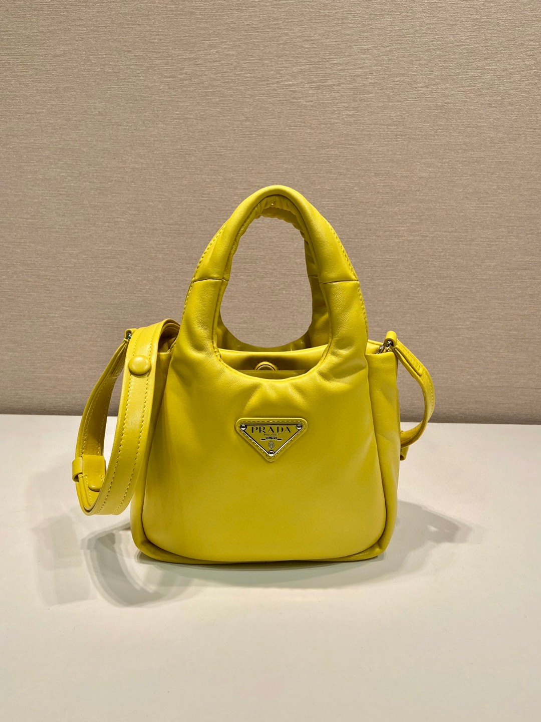 Bagsaaa Pra*a (7 colors) Small padded Pra*a Soft nappa-leather bag - 18*15.5*10cm