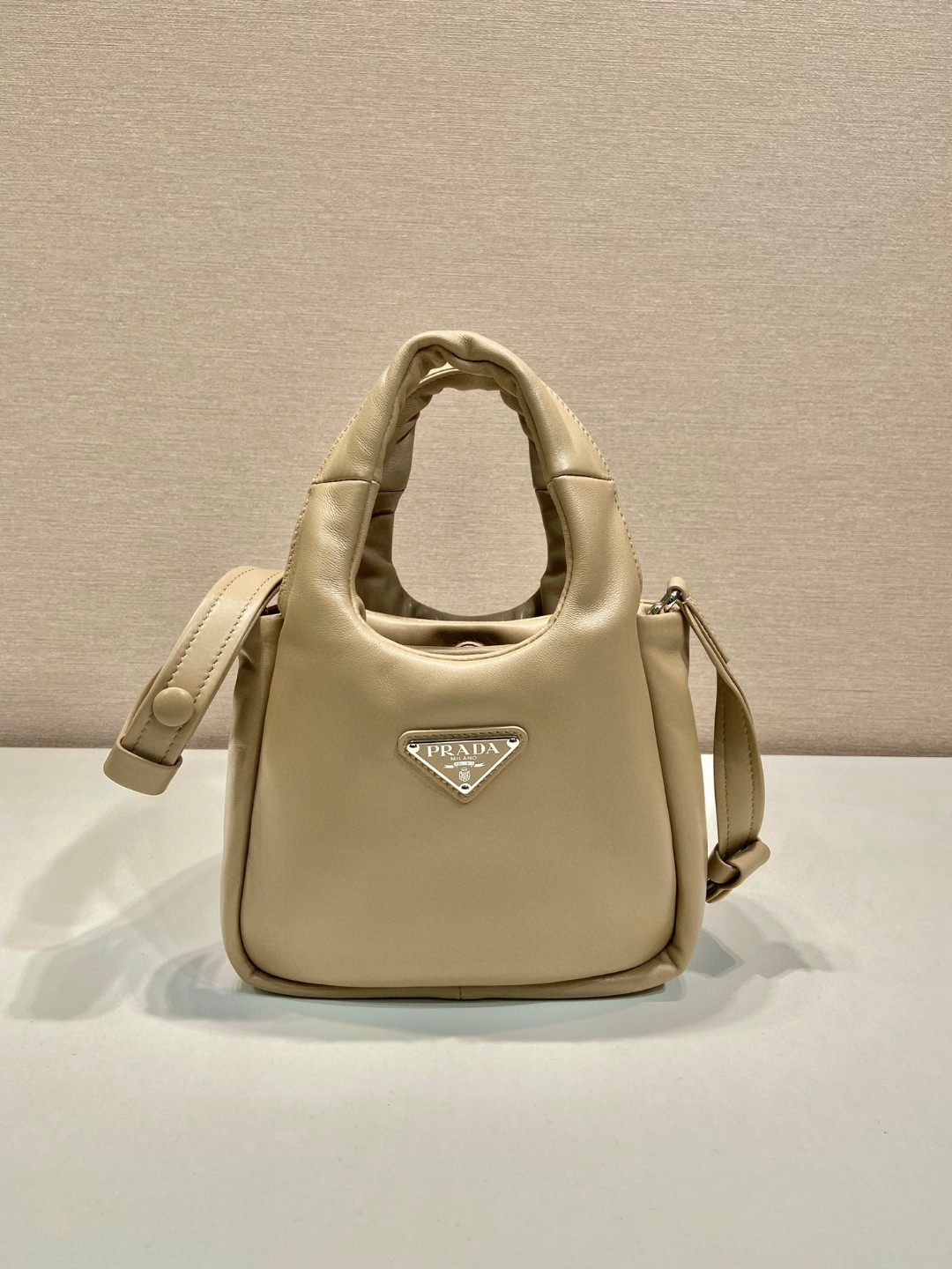 Bagsaaa Pra*a (7 colors) Small padded Pra*a Soft nappa-leather bag - 18*15.5*10cm