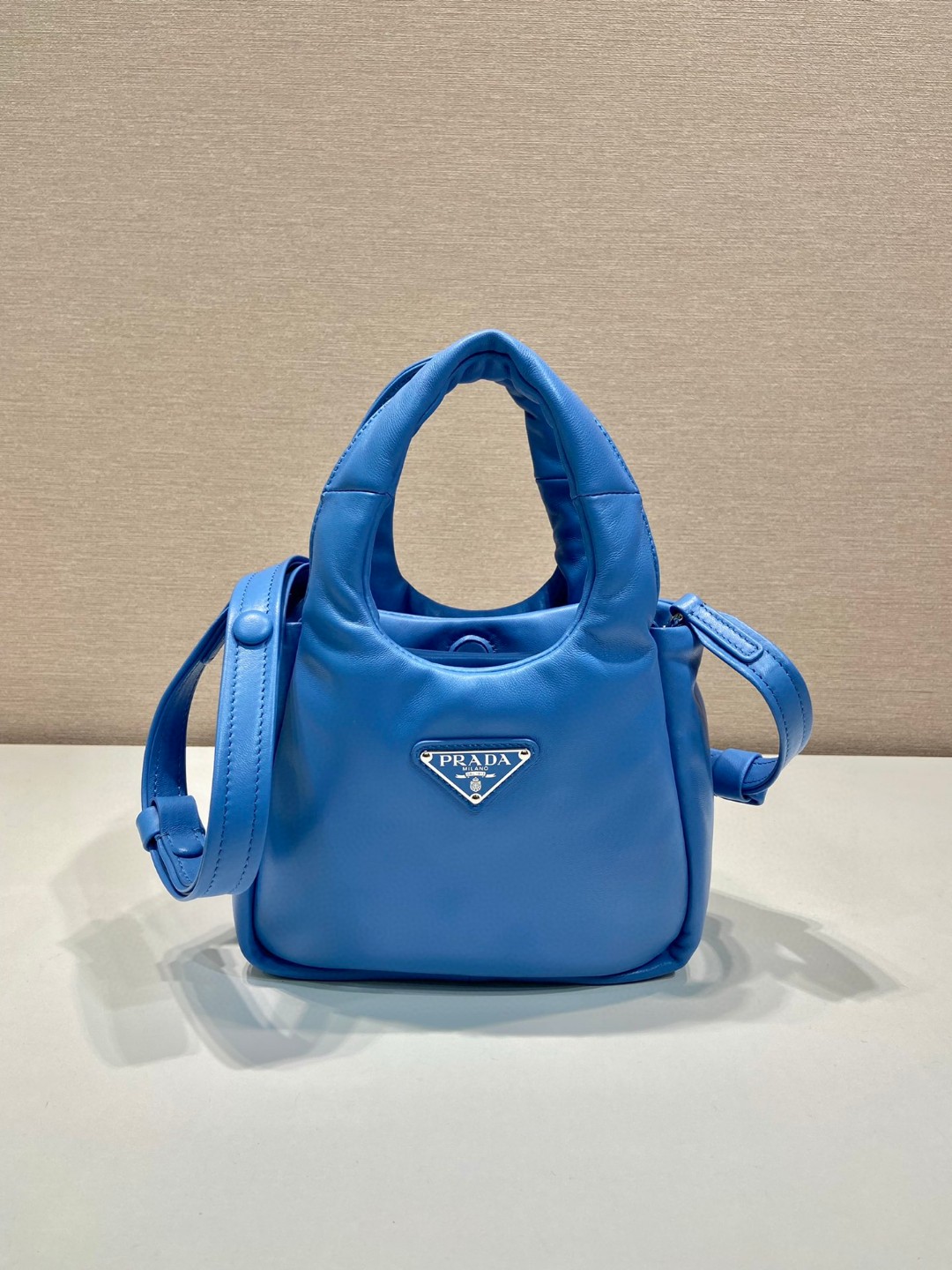 Bagsaaa Pra*a (7 colors) Small padded Pra*a Soft nappa-leather bag - 18*15.5*10cm