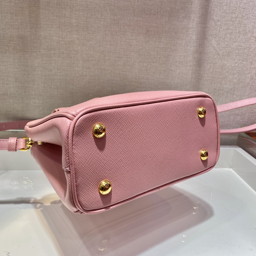 Bagsaaa Pra*a Galleria Saffiano leather pink mini-bag - 20x15x9.5cm