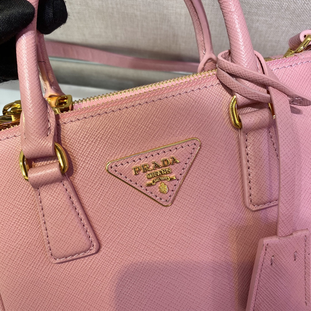 Bagsaaa Pra*a Galleria Saffiano leather pink mini-bag - 20x15x9.5cm
