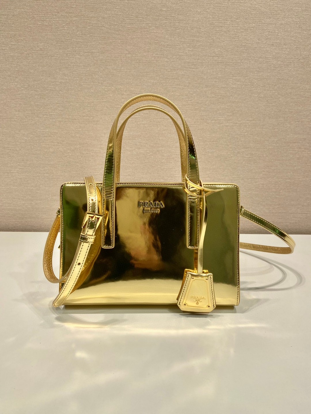 Bagsaaa Pra*a Re-Edition 1995 brushed-leather mini handbag - 22*15*6.5cm