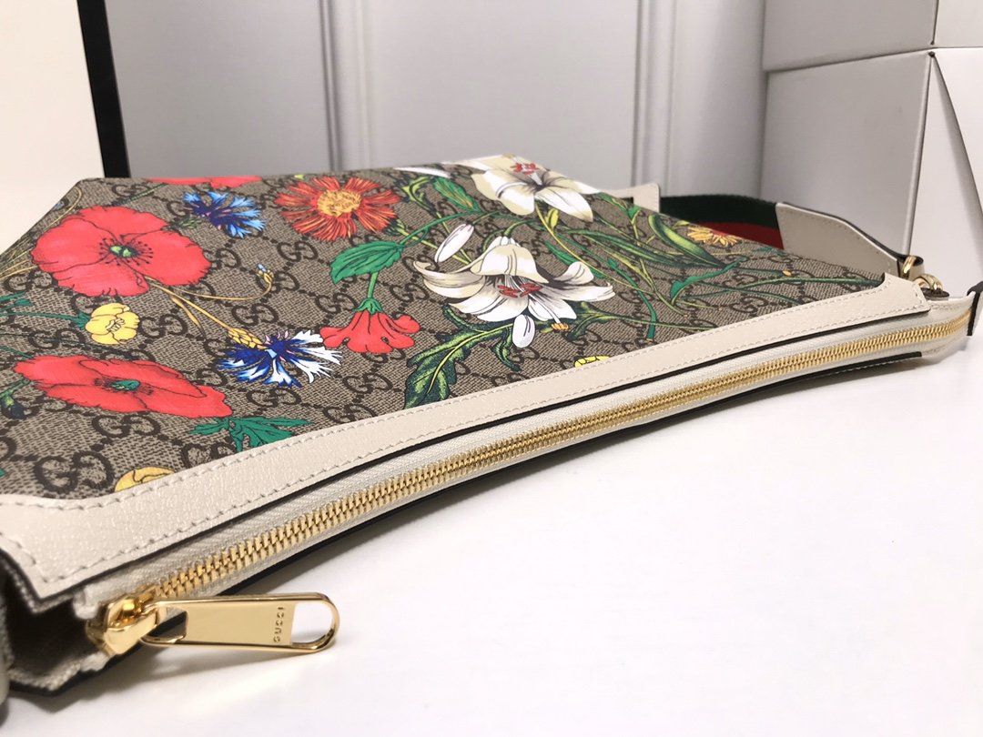 Bagsaaa Gvc*1 Floral Multicolor GG Svp*me Canvas Shoulder Bag Crossbody - 36x23x8cm