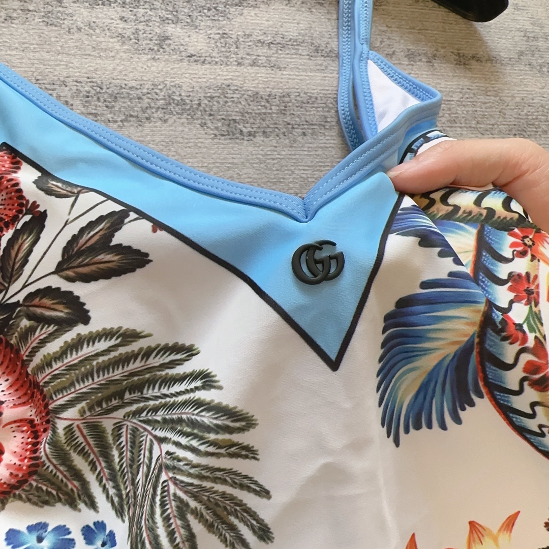 Bagsaaa Ch**el Vintage Blue One Piece Swimsuit