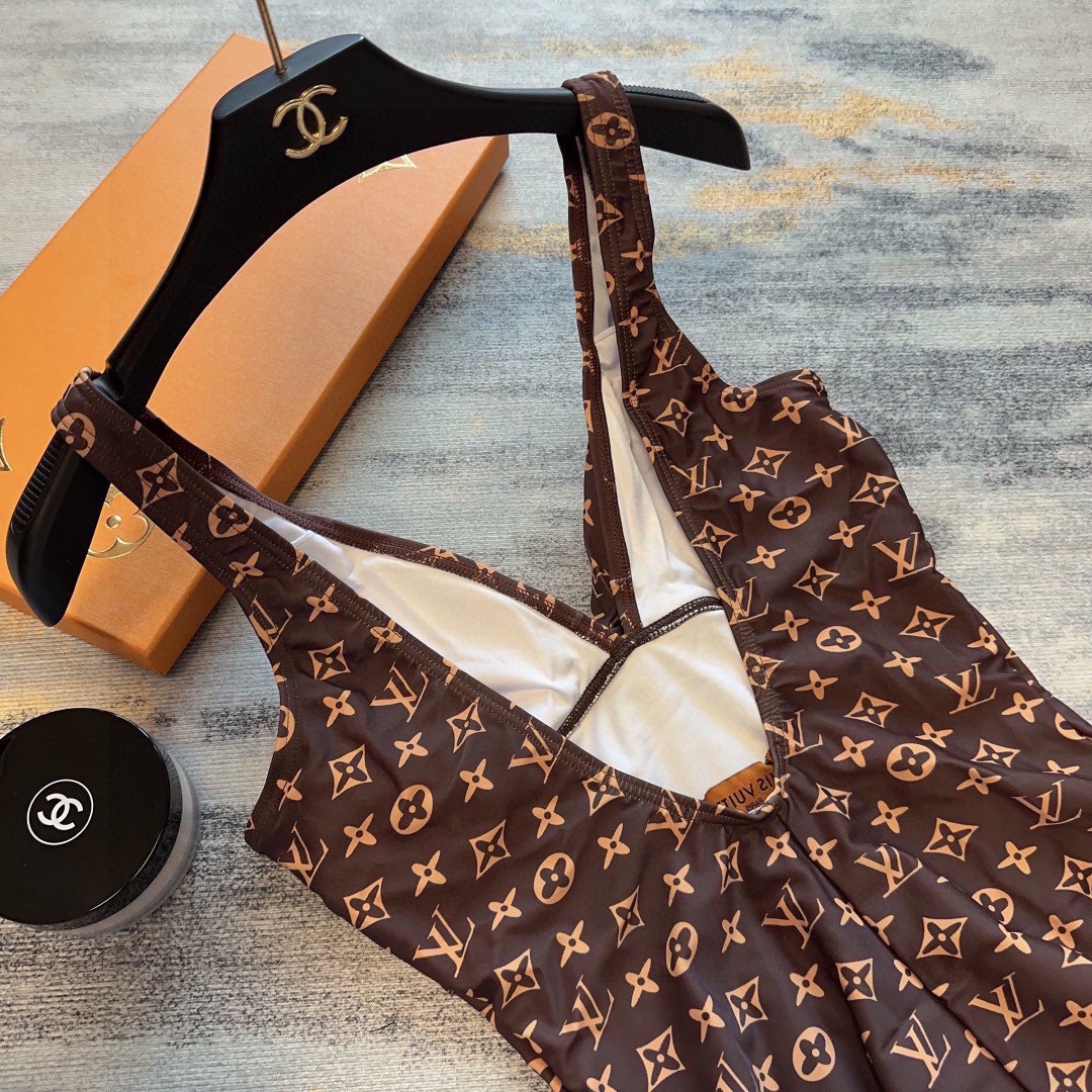 Bagsaaa L0vis Vvtt0n One Pirce Dark Brown Monogram