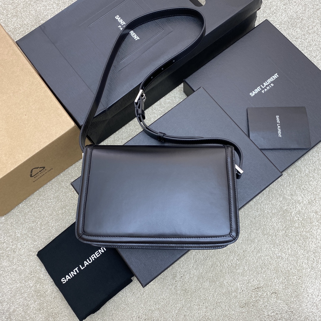 Bagsaaa Y51 Solferino Medium Satchel in box black leather - 23 X 16 X 6 CM