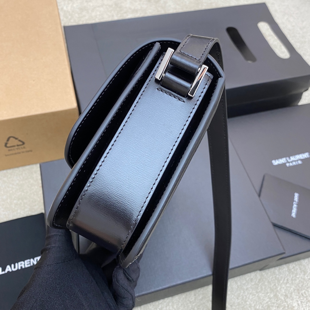 Bagsaaa Y51 Solferino Medium Satchel in box black leather - 23 X 16 X 6 CM
