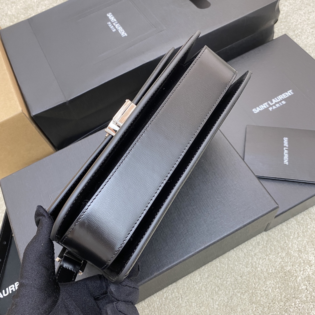 Bagsaaa Y51 Solferino Medium Satchel in box black leather - 23 X 16 X 6 CM