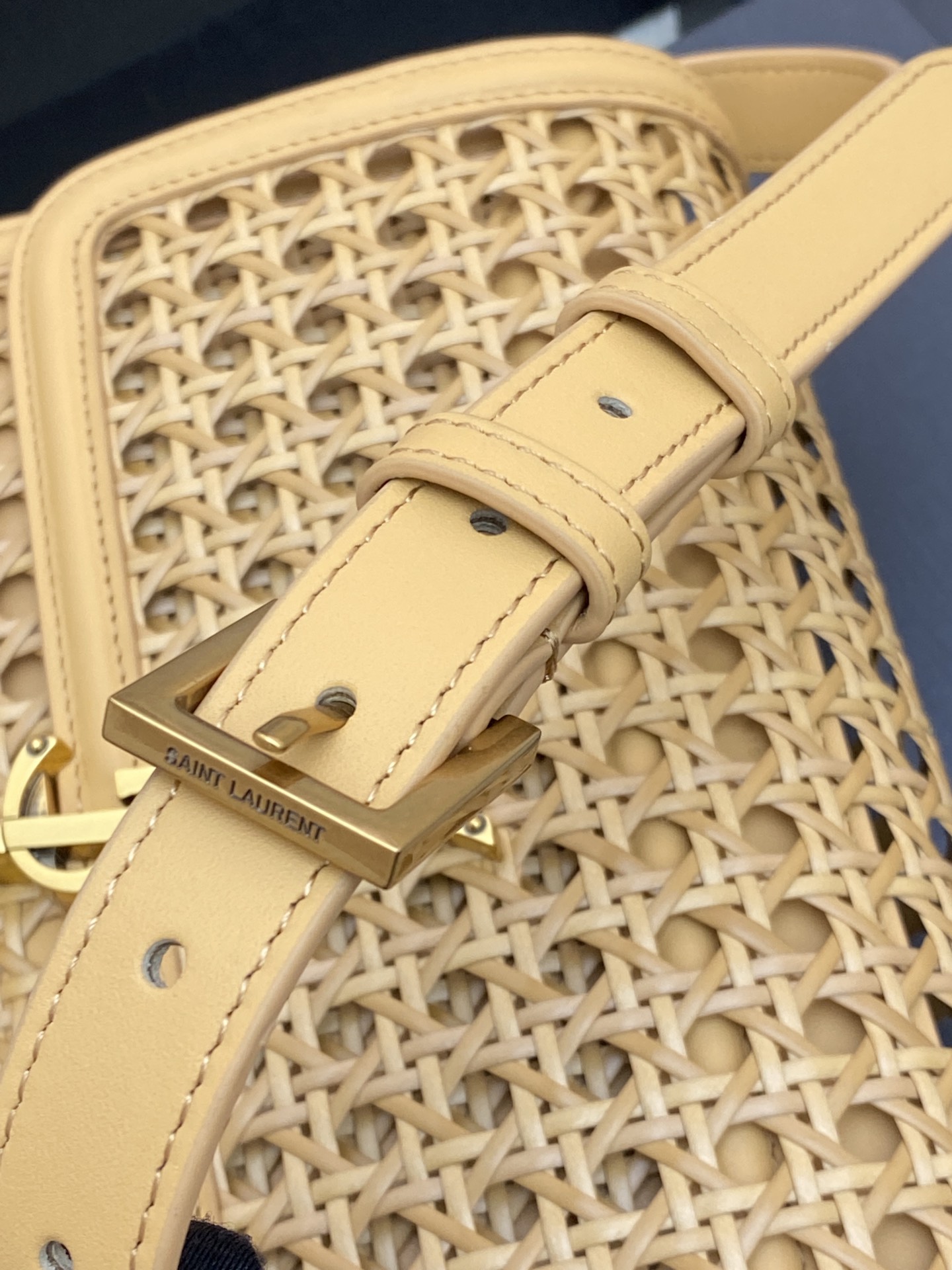 Bagsaaa Y51 Solferino Medium Satchel in canework vegetable tanned leather - 23 X 16 X 6 CM