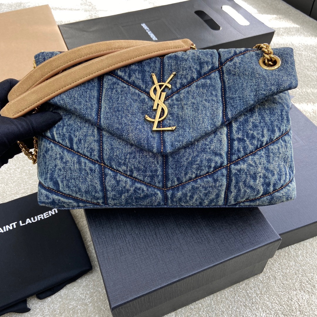 Bagsaaa Y51 Puffer Denim Bag - 29×17×11cm