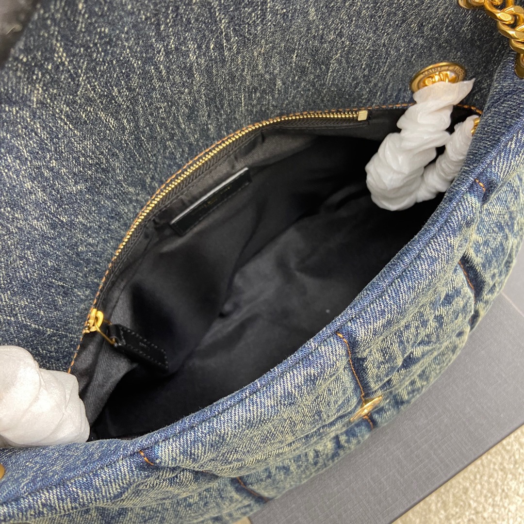Bagsaaa Y51 Puffer Denim Bag - 29×17×11cm