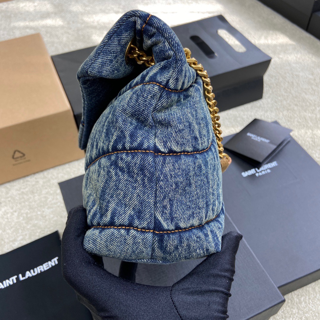 Bagsaaa Y51 Puffer Denim Bag - 29×17×11cm