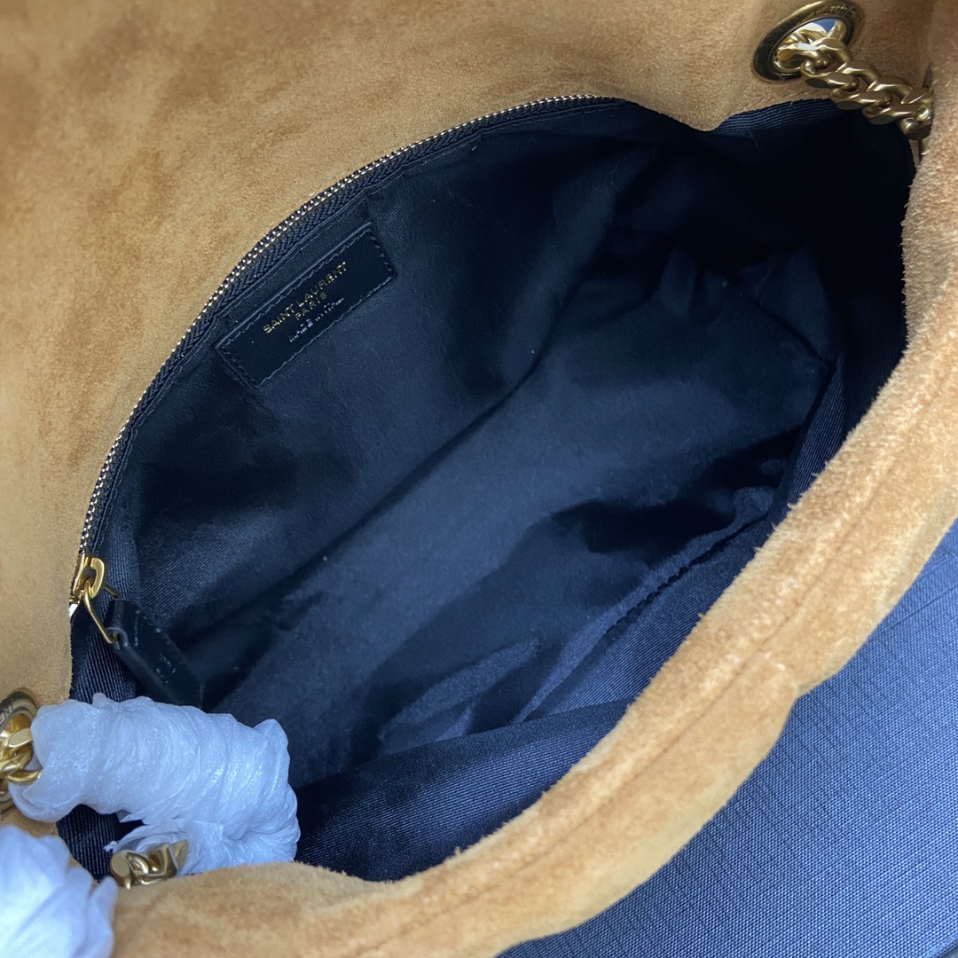 Bagsaa Y51 Puffer Suede Taupe - 29x17x11cm