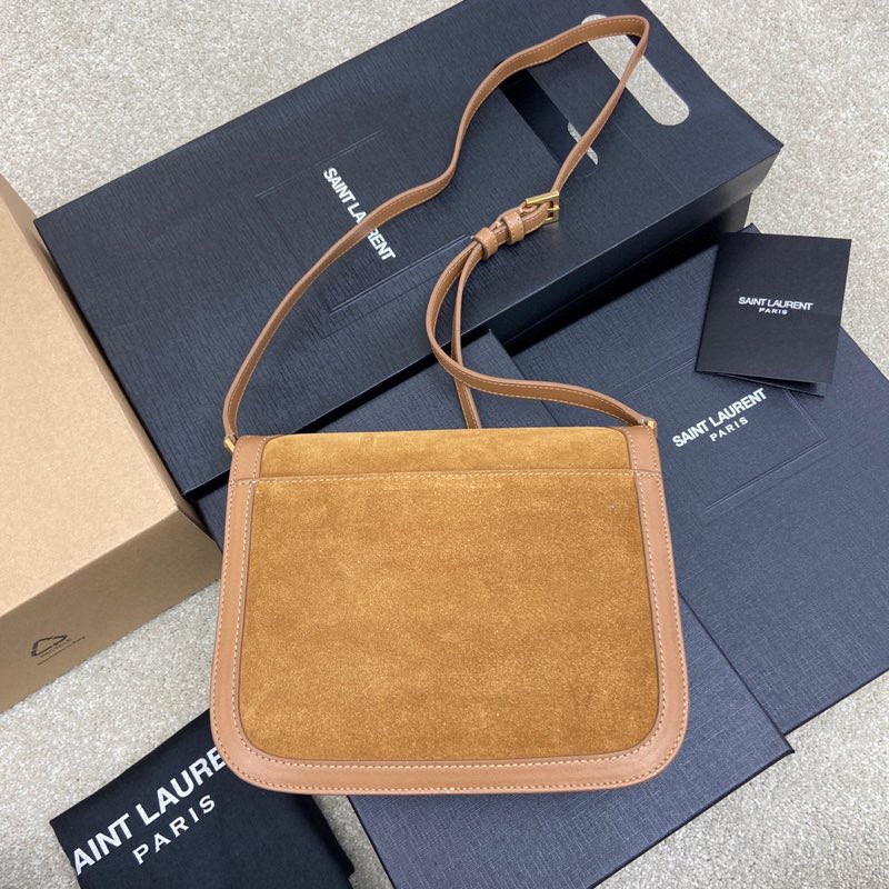 Bagsaaa Y51 Solferino Medium Satchel in box white suede leather - 23 X 16 X 6 CM
