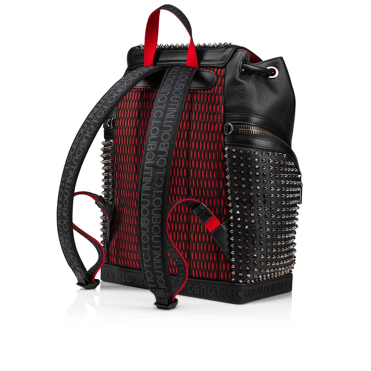 Bagsaaa Christain Louboutin Explorafunk Black Backpack - 44x35x16cm