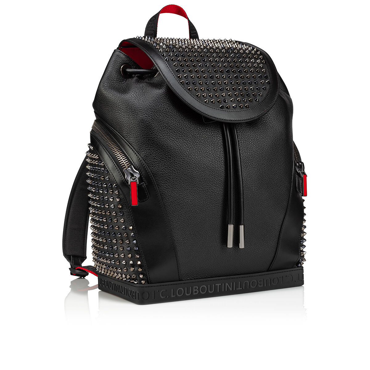 Bagsaaa Christain Louboutin Explorafunk Black Backpack - 44x35x16cm