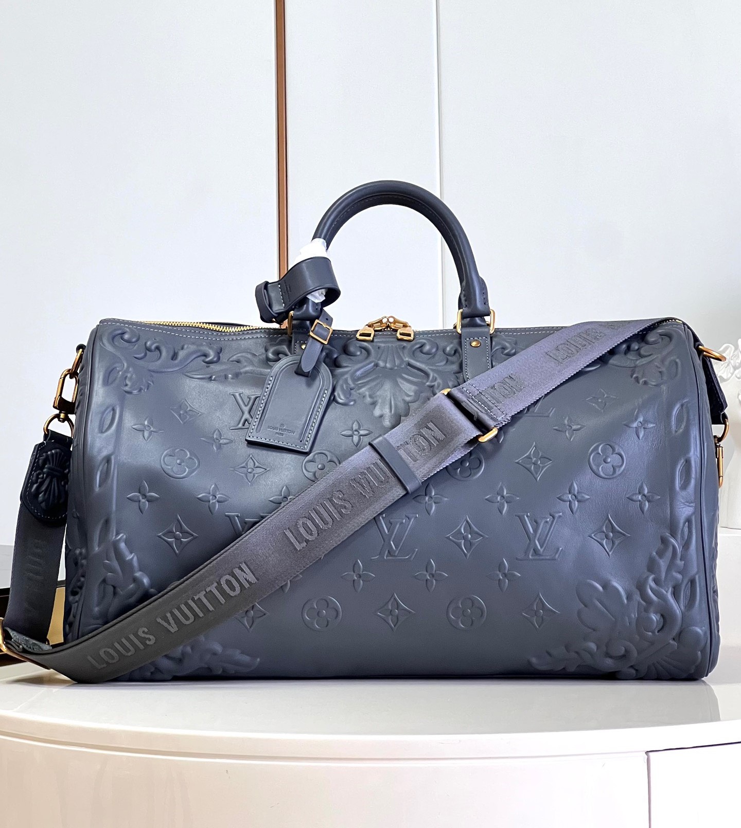 Bagsaaa L0vis Vvtt0n Keepall Bandouliere Bag 50 Black Optic - 50 x 29 x 23 cm