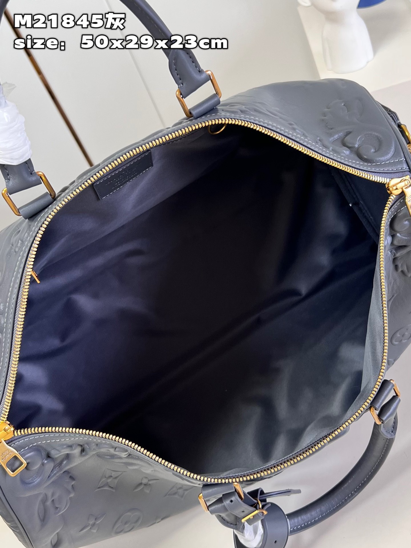 Bagsaaa L0vis Vvtt0n Keepall Bandouliere Bag 50 Black Optic - 50 x 29 x 23 cm