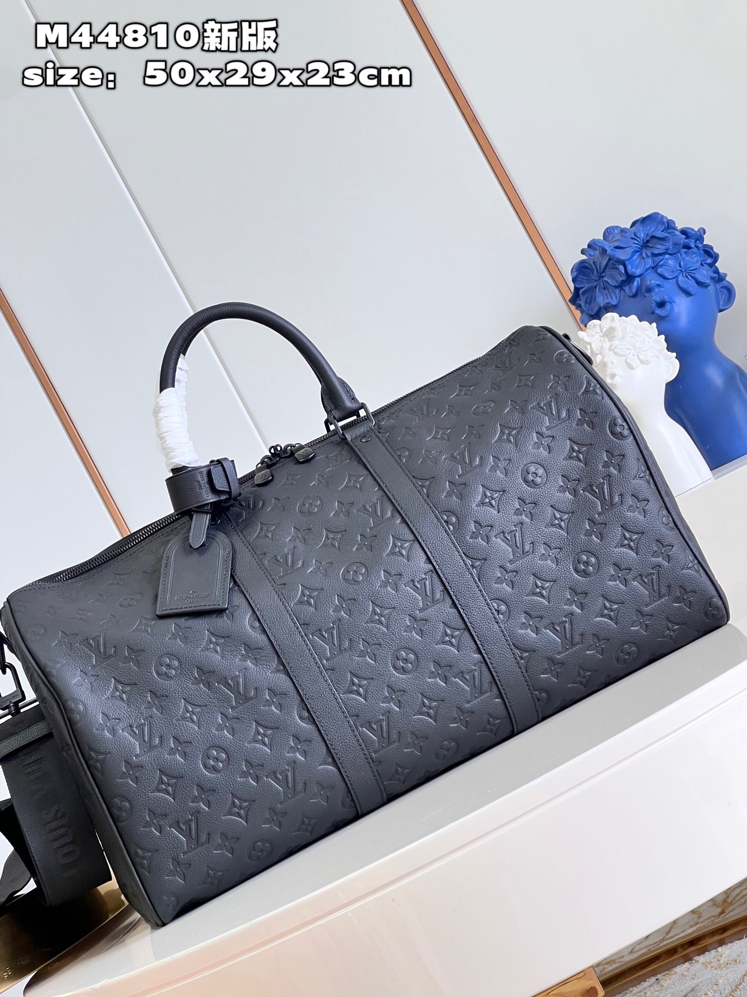Bagsaaa L0vis Vvtt0n Keepall Bandoulière 50 Monogram Shadow embossed leather - 50 x 29 x 23 cm