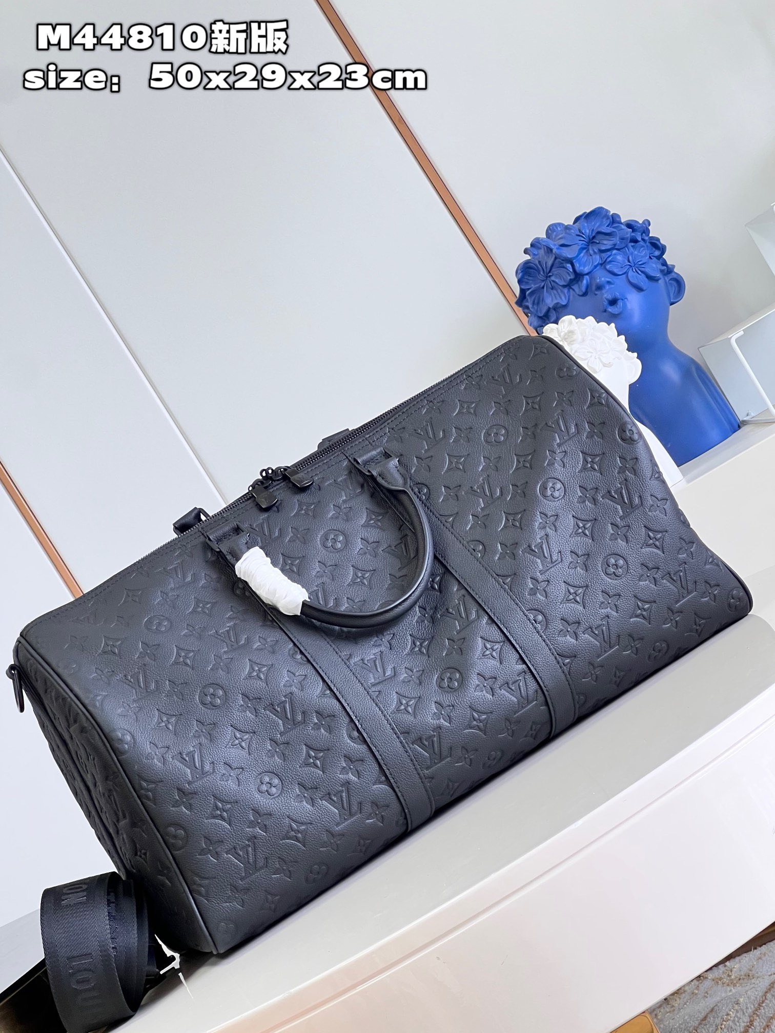 Bagsaaa L0vis Vvtt0n Keepall Bandoulière 50 Monogram Shadow embossed leather - 50 x 29 x 23 cm