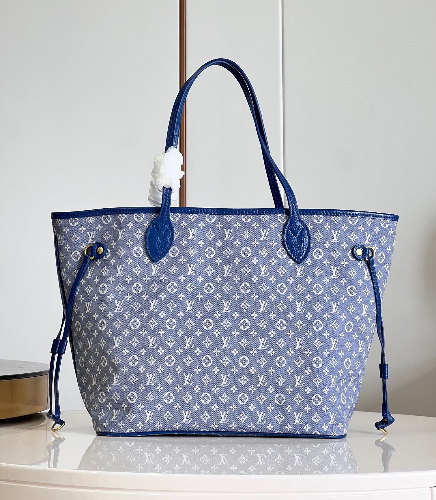 Bagsaaa L0vis Vvtt0n Neverfull Denim Blue - 32x29x17