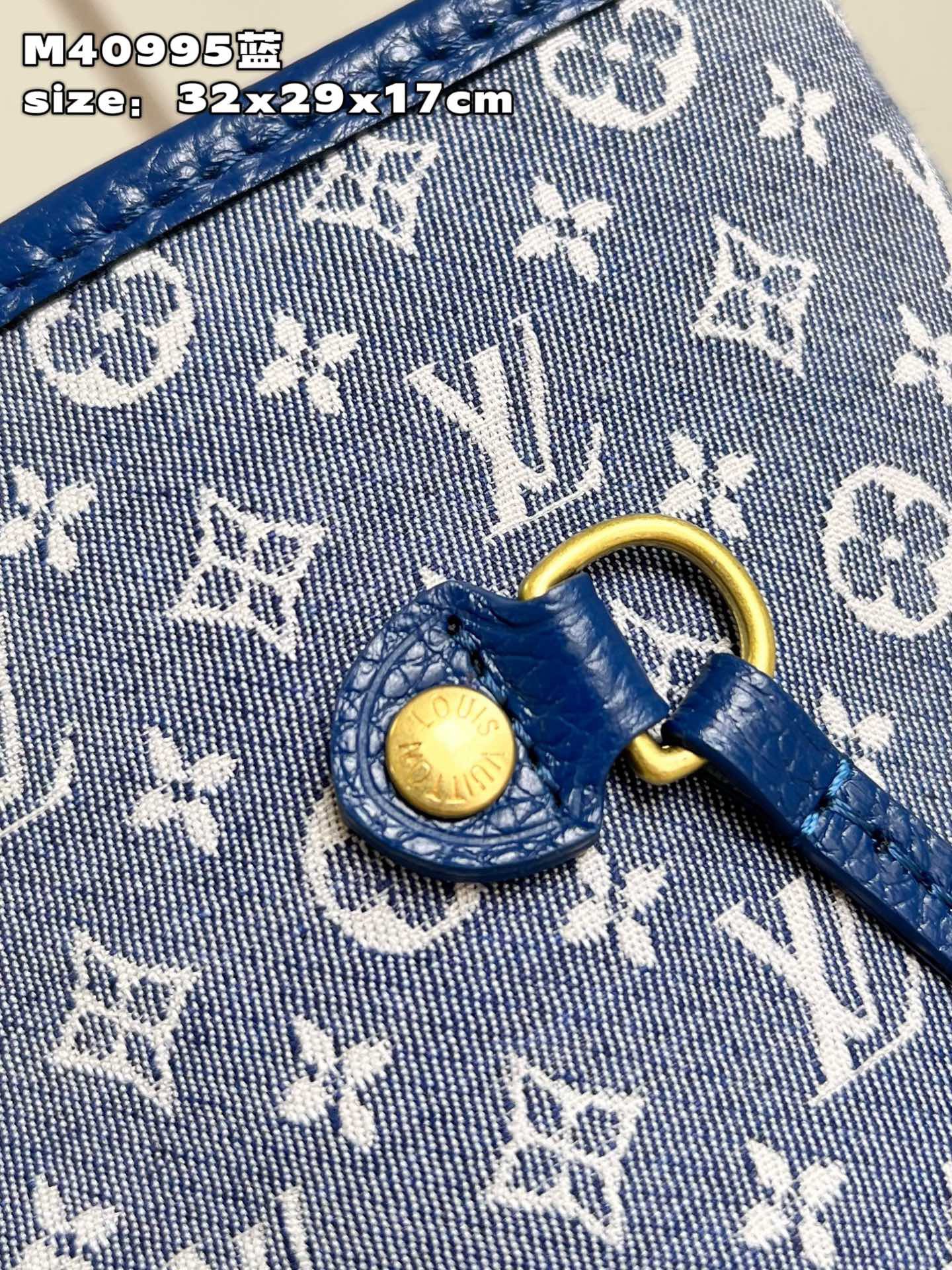 Bagsaaa L0vis Vvtt0n Neverfull Denim Blue - 32x29x17
