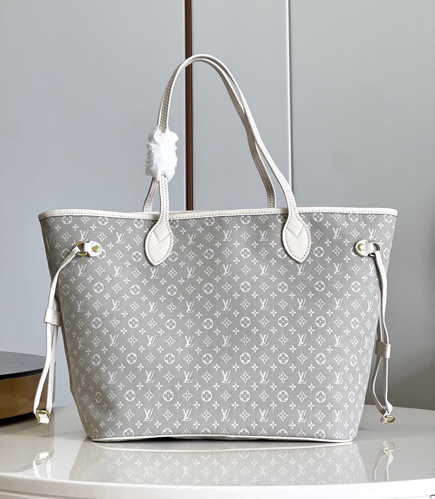 Bagsaaa L0vis Vvtt0n Neverfull Denim White - 32x29x17
