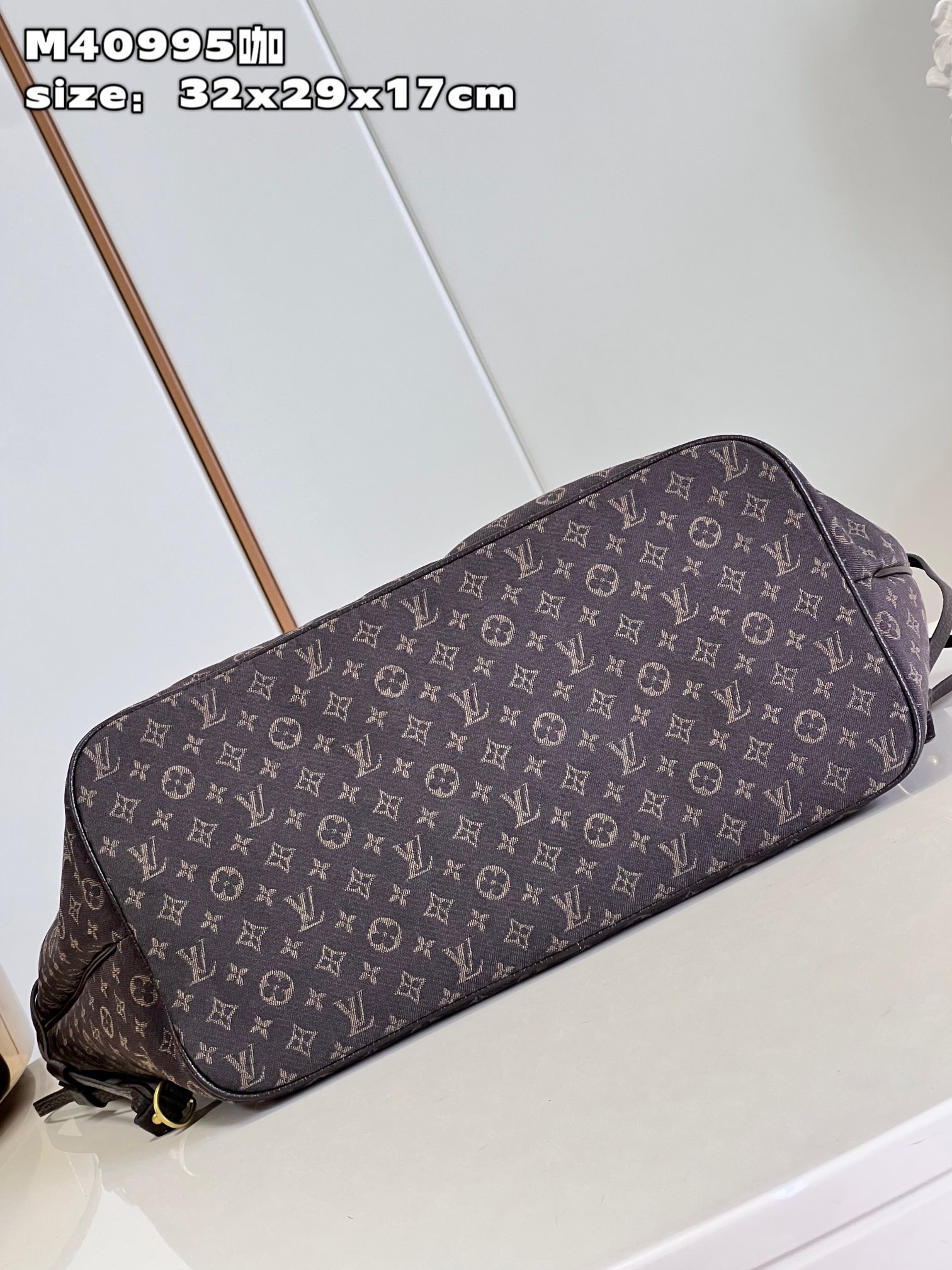 Bagsaaa L0vis Vvtt0n Neverfull Denim Brown - 32x29x17