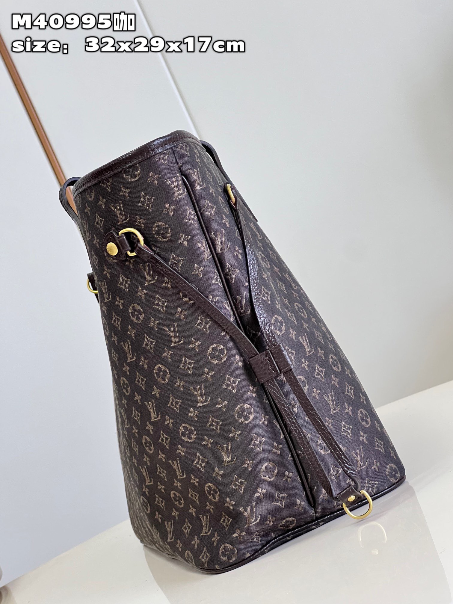 Bagsaaa L0vis Vvtt0n Neverfull Denim Brown - 32x29x17