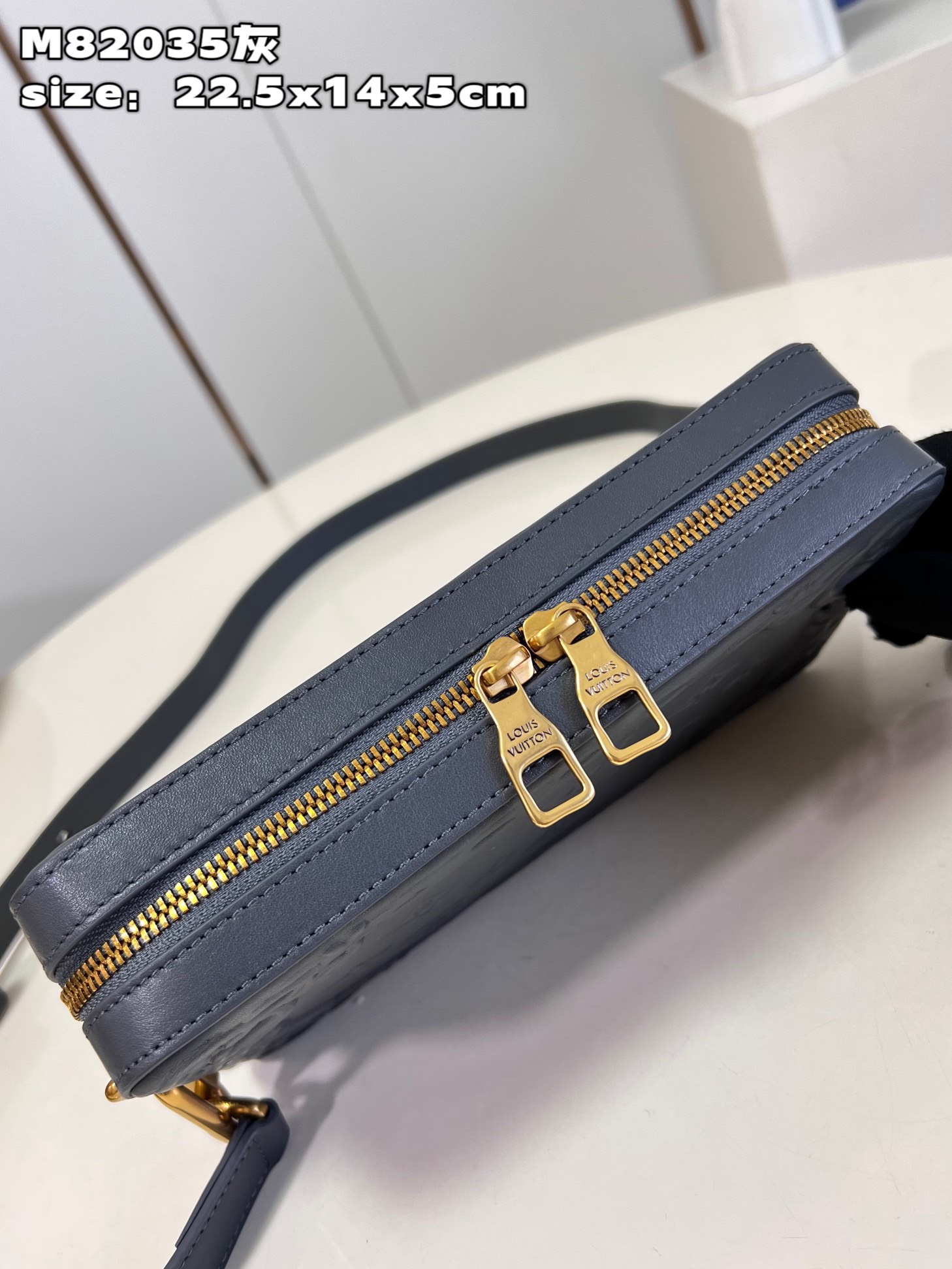 Bagsaaa L0vis Vvtt0n Soft Trunk Wearable Wallet Dark Shadow Gray - 22.5 x 14 x 5 cm