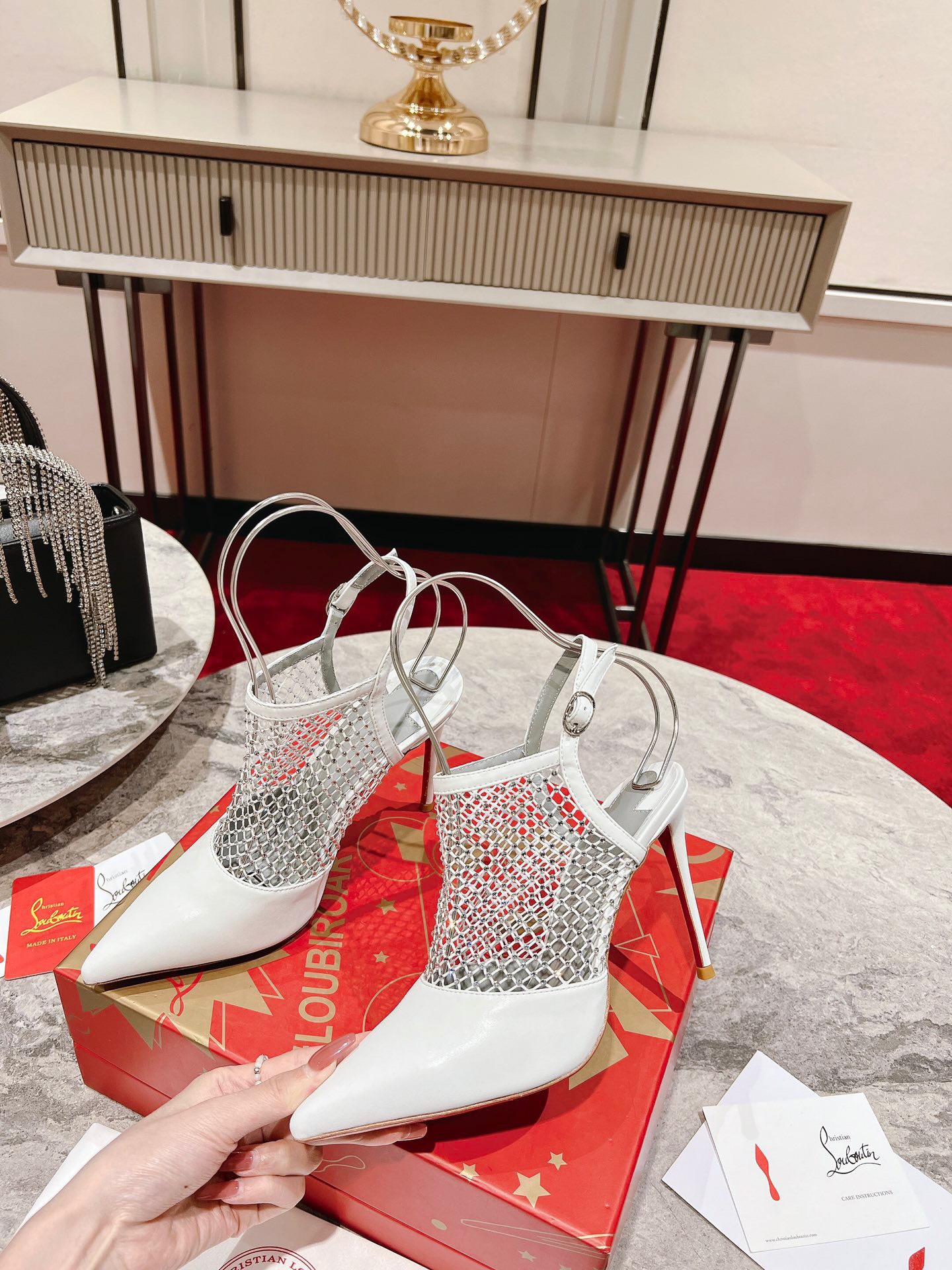 Bagsaaa Chr1st1an Louboutin Plougesta Pump Strass 100mm
