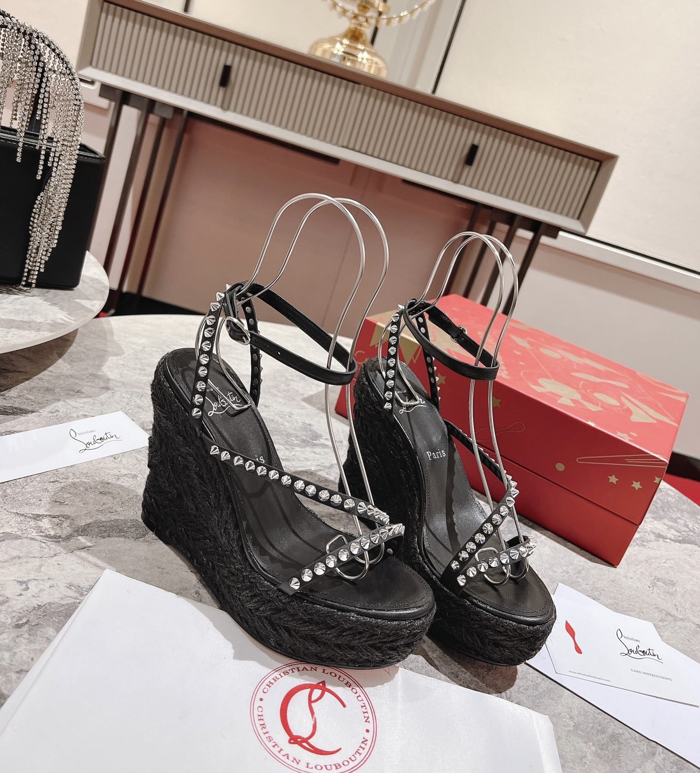 Bagsaaa Chr1st1an Louboutin Mafaldina Zeppa 120 mm Platform sandals Calf leather