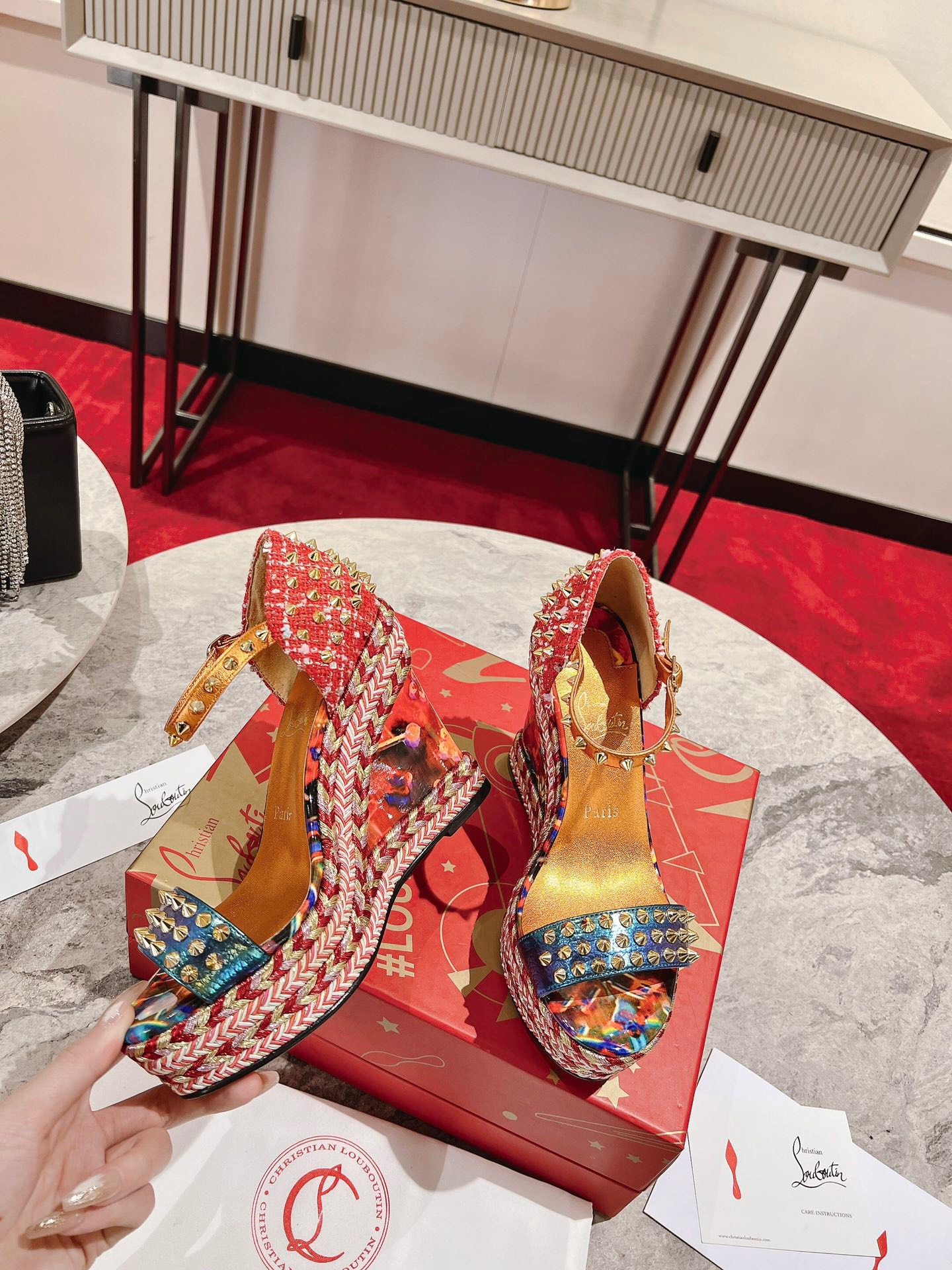 Bagsaaa Chr1st1an Louboutin 120 mm Platform sandals multicolor