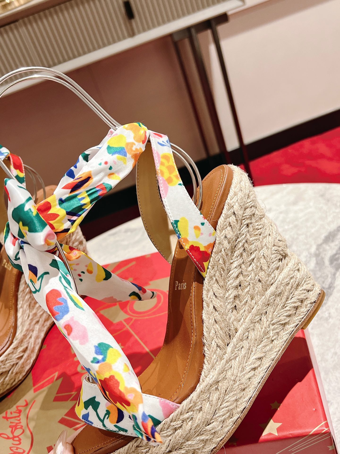 Bagsaaa Chr1st1an LOUBOUTIN MONICA DU DÉSERT 120MM WEDGE HEELS