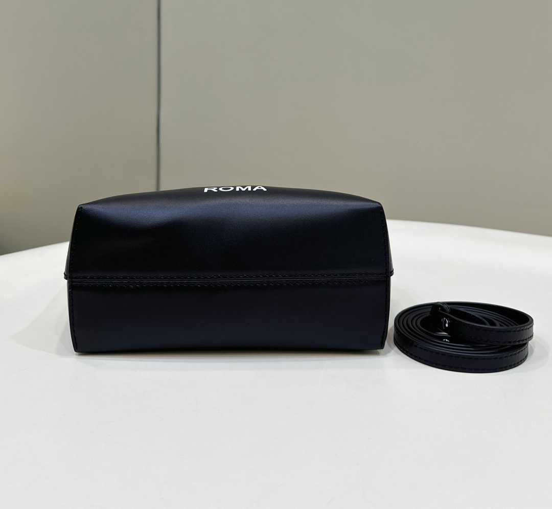 Bagsaaa F**di By The Way Black Leather Bag - 17*8*12cm