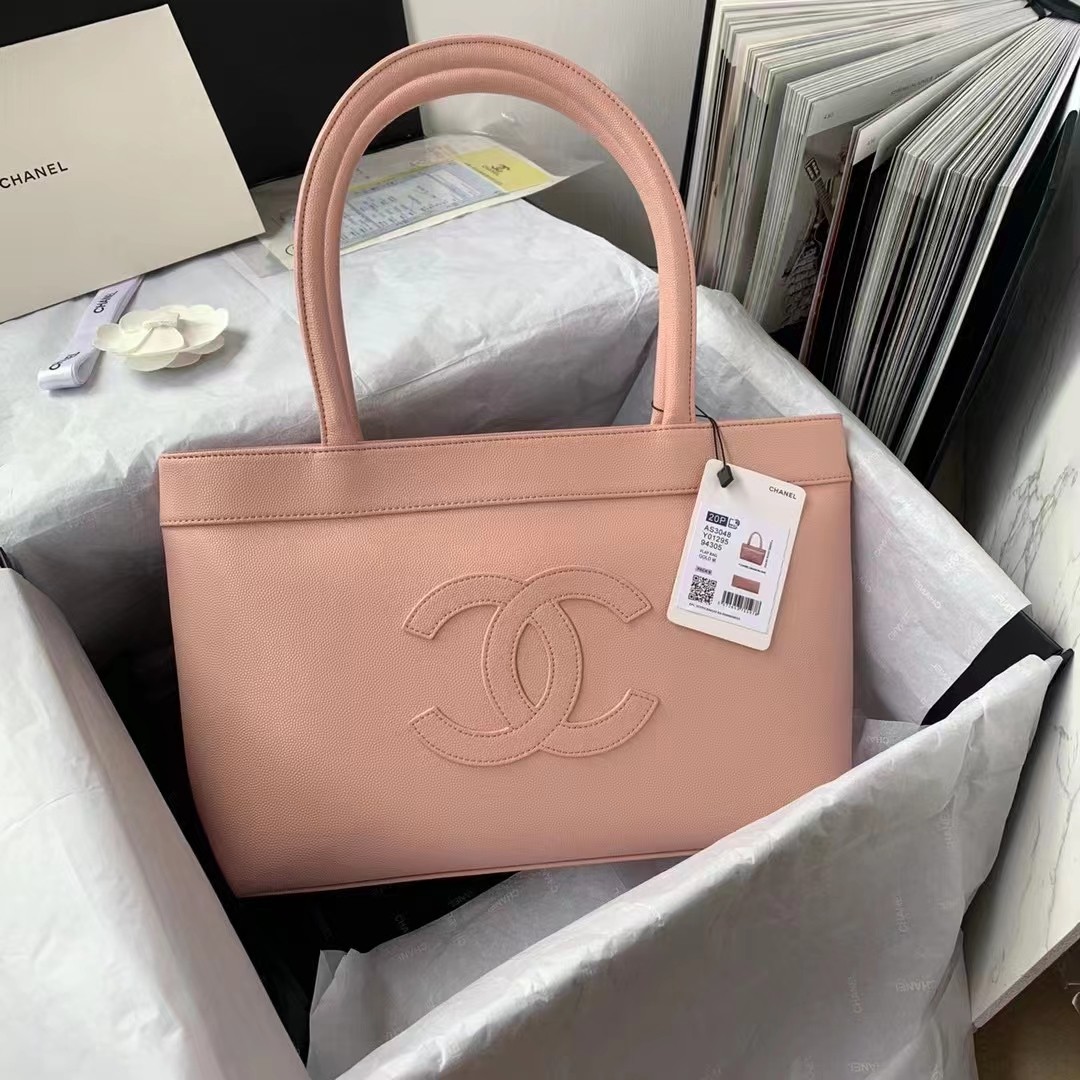 Bagsaaa Ch**el Vintage CC Open Pink Tote - 30*21*8cm