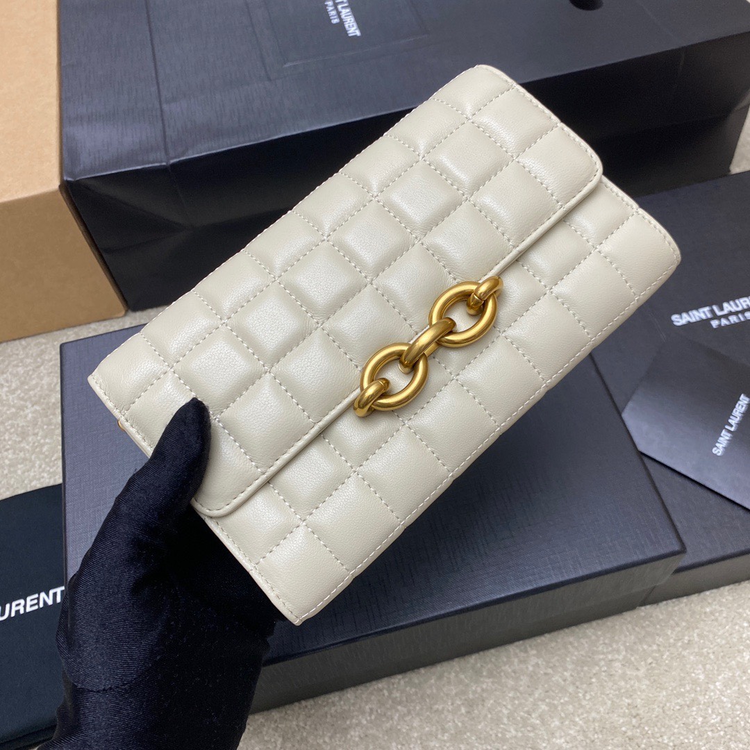 Bagsaaa Y51 Le Mailon Chain Wallet In Quilted Black Lambskin - 19 X 11 X 4 CM