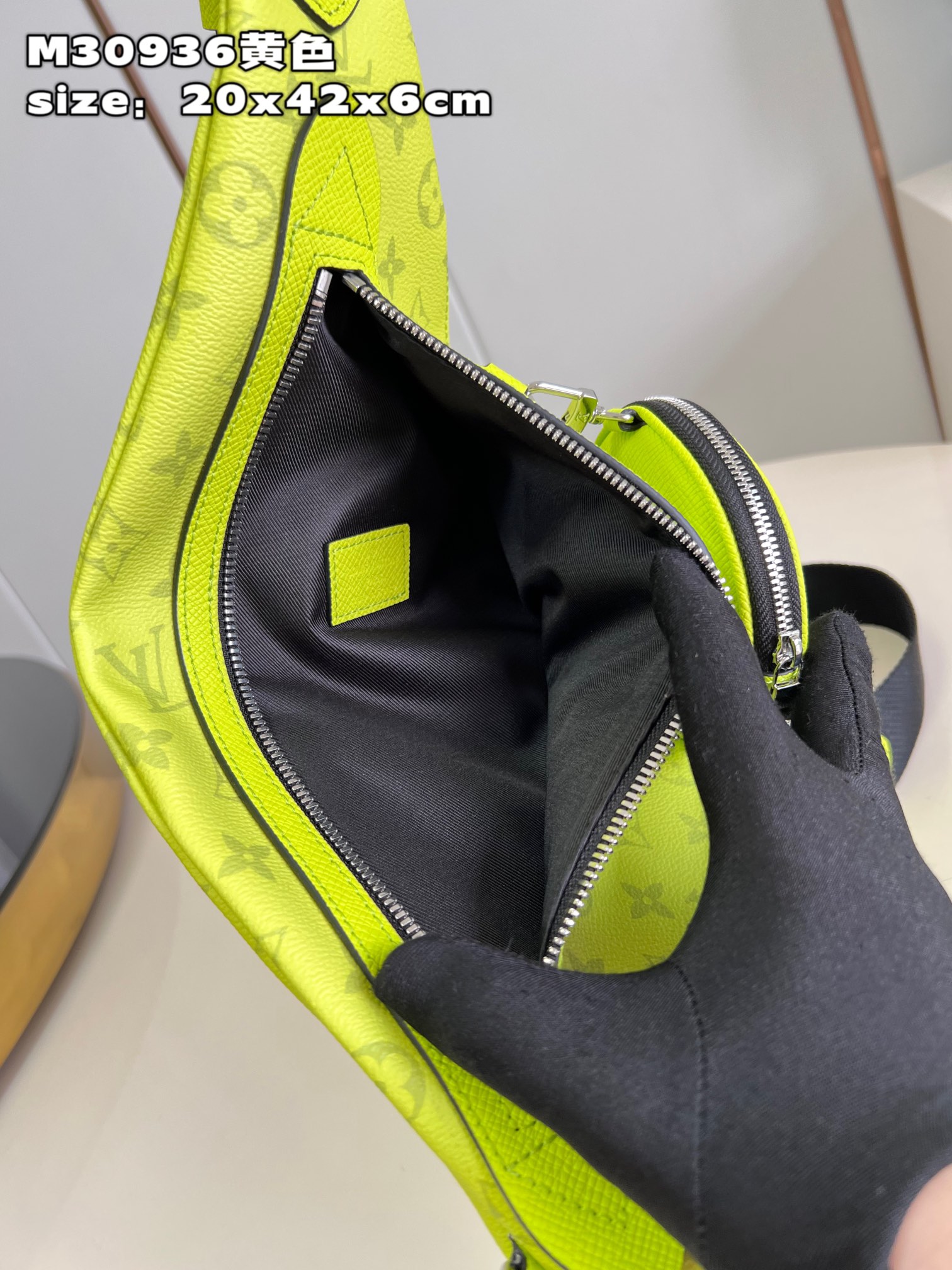 Bagsaaa L0vis Vvtt0n Duo Crossbody Monogram Yellow Bag - 20 x 42 x 6 cm